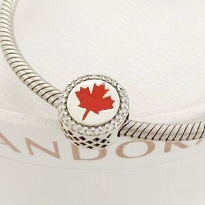 Pandora Canada Red Maple Leaf Marquis Charm